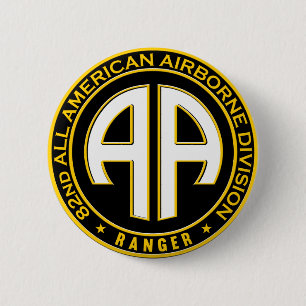 82nd All American Airborne Ranger Casual Patch 6 Cm Round Badge