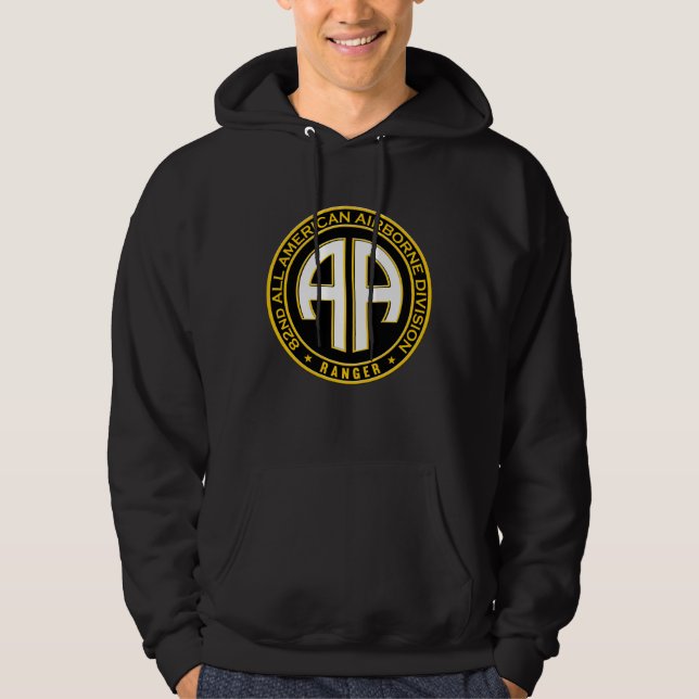 82nd All American Airborne Ranger Casual Patch Hoodie (Front)