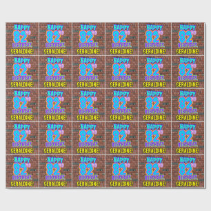 82nd Birthday: Fun, Urban Graffiti Inspired Look Wrapping Paper