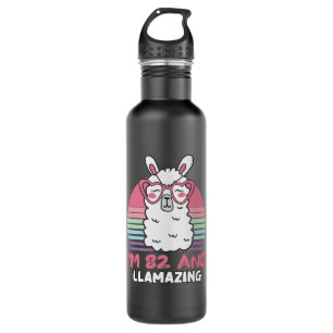 82nd Birthday Llamazing Llama 82 Year Old Birthday 710 Ml Water Bottle