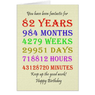 82nd Birthday Milestones
