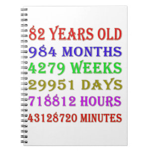 82nd Birthday Milestones Notebook