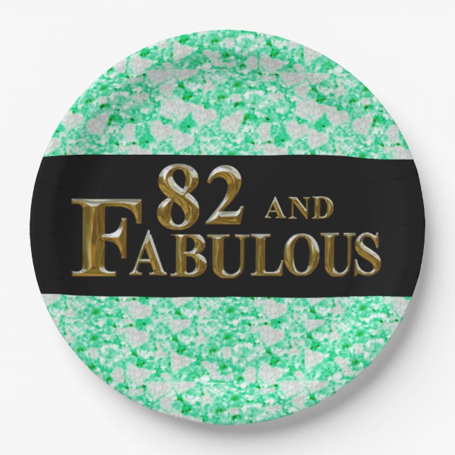 82nd Birthday  Paper Plate (Front)