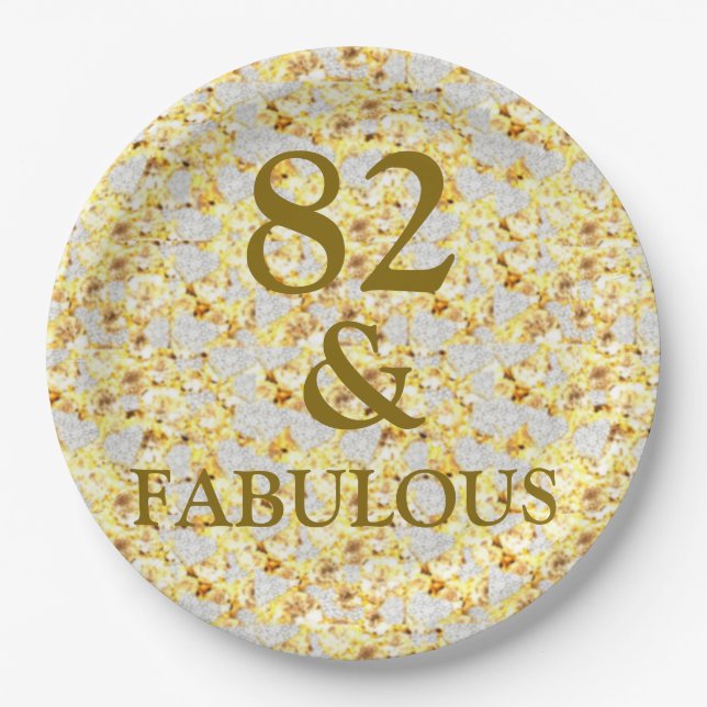 82nd Birthday  Paper Plate (Front)