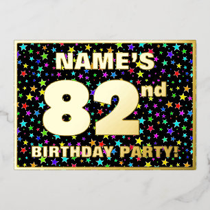 82nd Birthday Party — Fun, Colourful Stars Pattern
