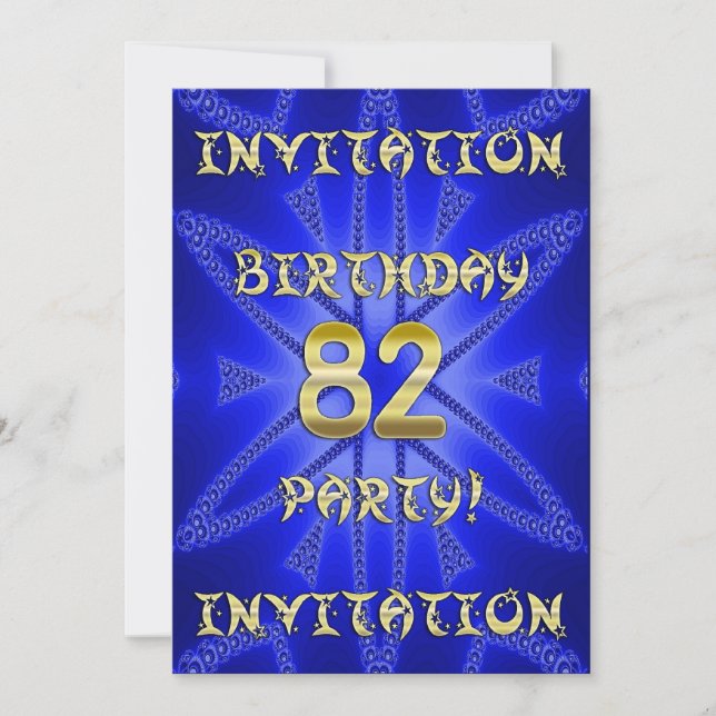82nd Birthday party invitation (Front)