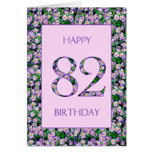 82nd Birthday Purple Daisies
