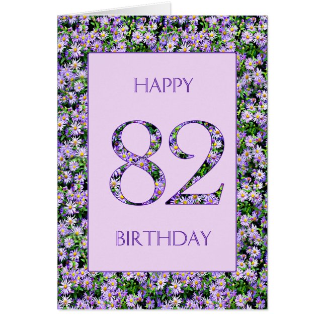 82nd Birthday Purple Daisies (Front)