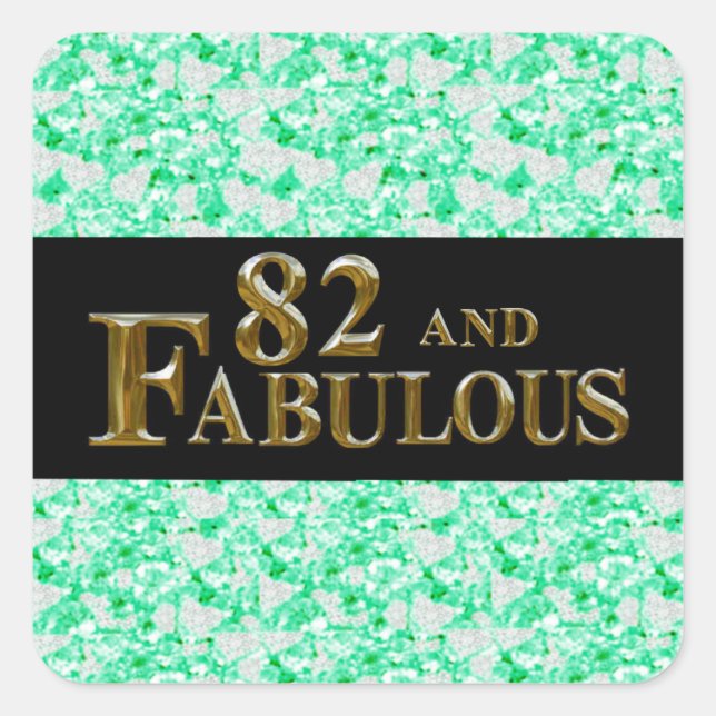 82nd Birthday  Square Sticker (Front)