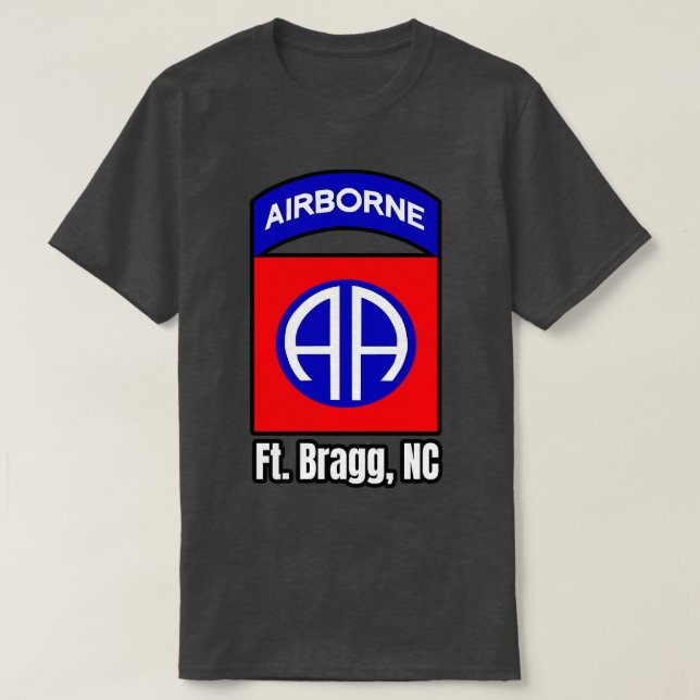 82nd Ft Bragg Outline T-Shirt (Design Front)