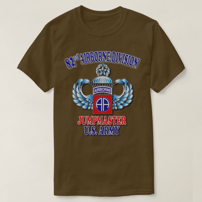 82nd Jumpmaster Master Jump Wings T-Shirt (Design Front)
