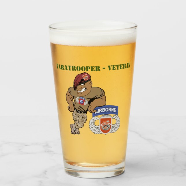 82nd Signal - Beer Pint Glass (Front Filled)