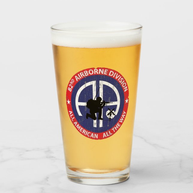 82nd Signal - Beer Pint Glass (Front Filled)