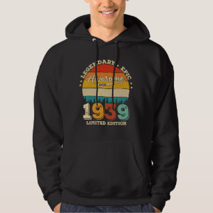83 Year Old Awesome Since 1939 83rd Birthday Gift Hoodie