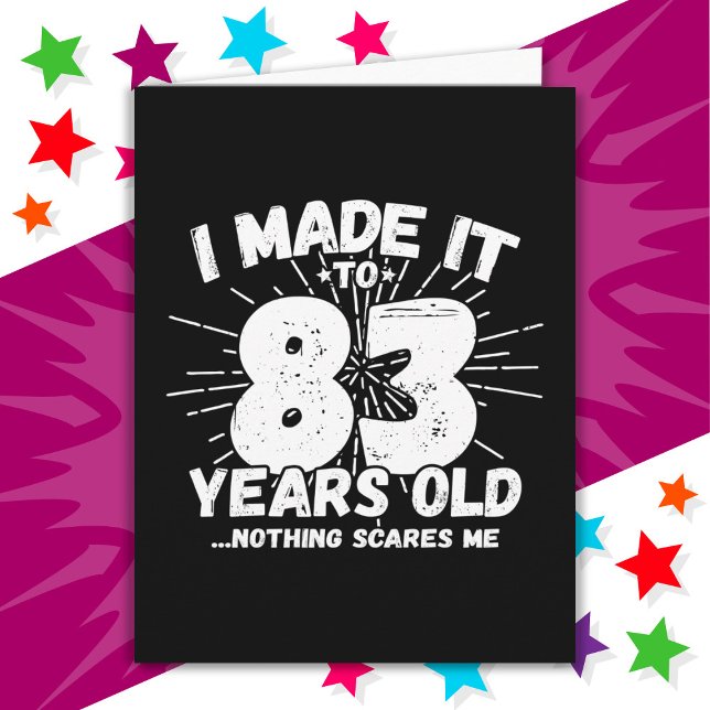 83 Year Old Sarcastic Meme Funny 83rd Birthday Card (Creator Uploaded)