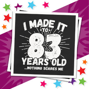 83 Year Old Sarcastic Meme Funny 83rd Birthday Napkin