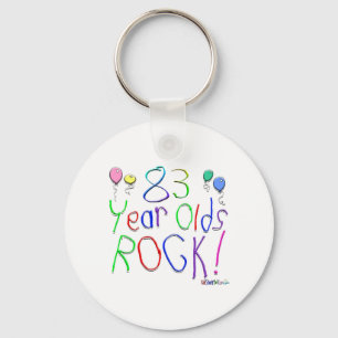 83 Year Olds Rock! Keychain