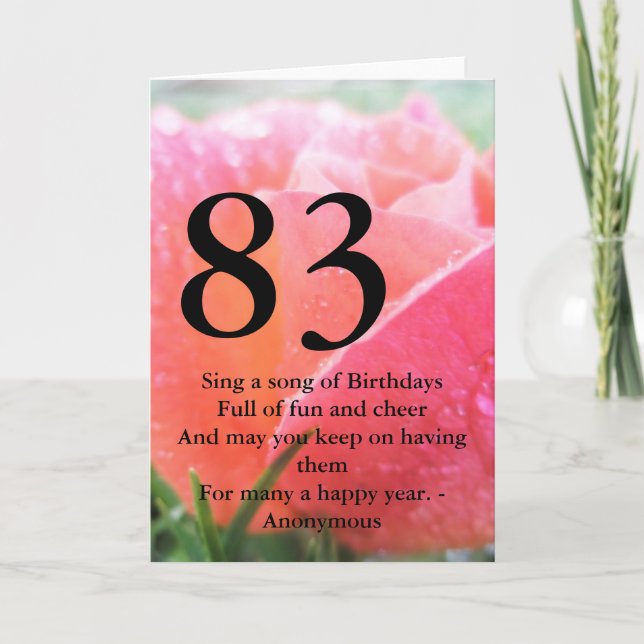 83rd Birthday Card (Front)