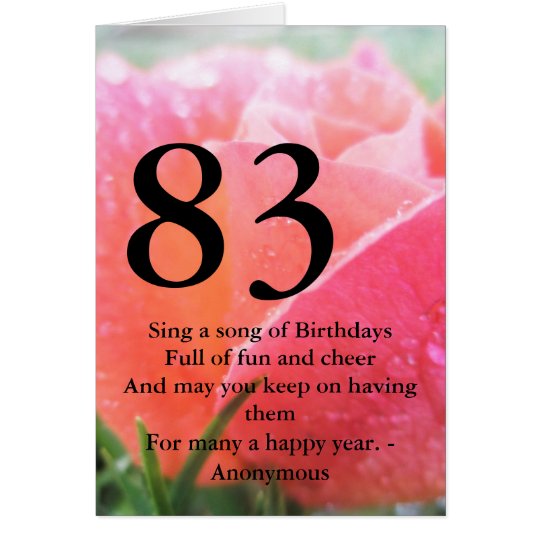 83rd Birthday Card