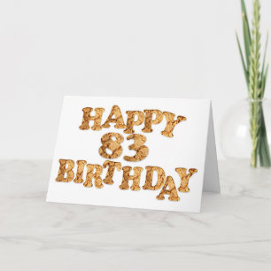 83rd Birthday card for a cookie lover