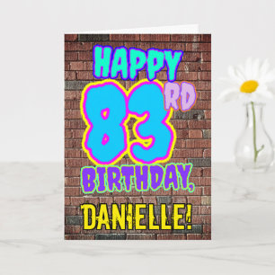 83rd Birthday - Fun, Urban Graffiti Inspired Look Card