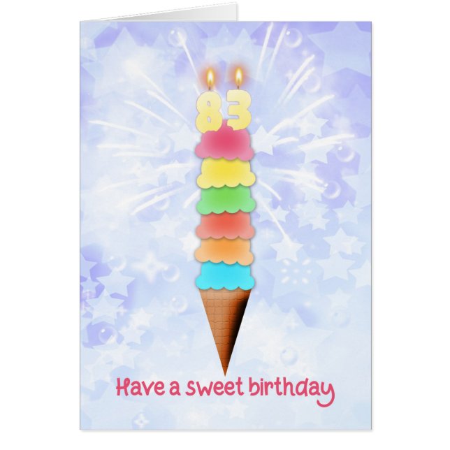 83rd Birthday Giant Ice Cream (Front)