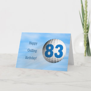 83rd birthday golfing card