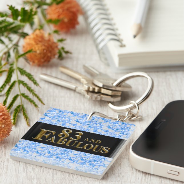83rd Birthday  Key Ring (Front Right)