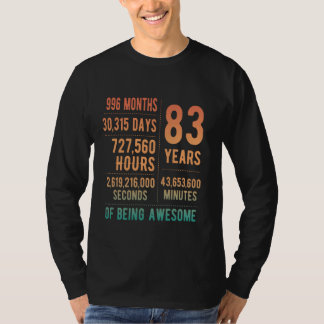 83rd Birthday Men Women Funny 83 Years Old T-Shirt