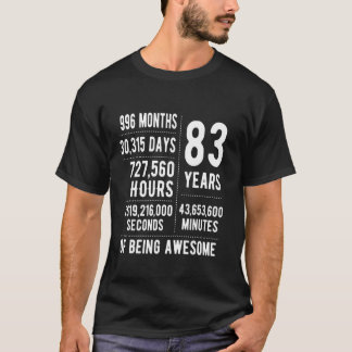 83rd Birthday Men Women Funny 83 Years Old T-Shirt