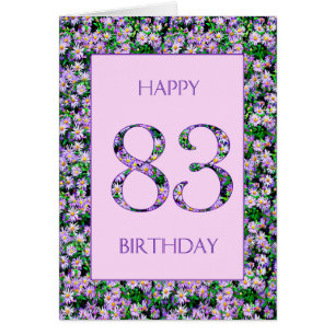 83rd Birthday Purple Daisies