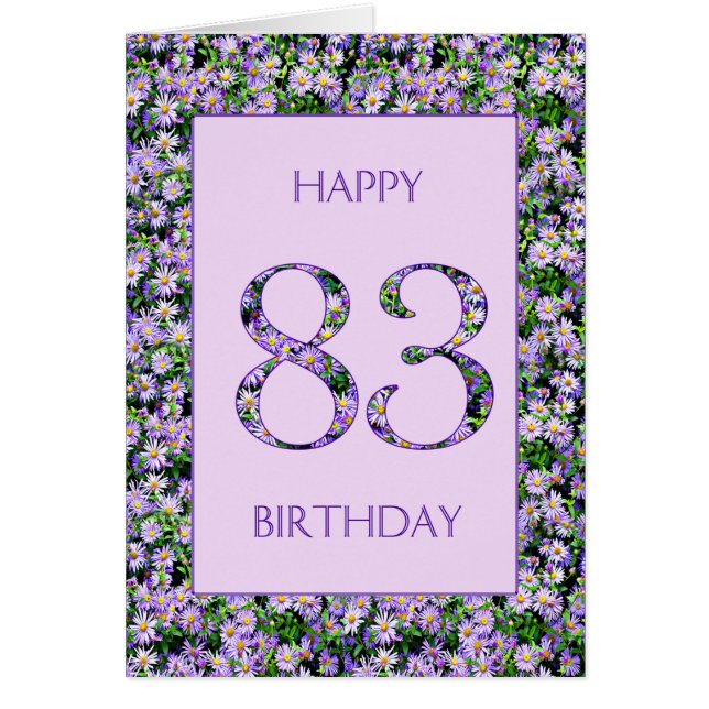 83rd Birthday Purple Daisies (Front)