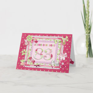 83rd birthday scrapbooking style card