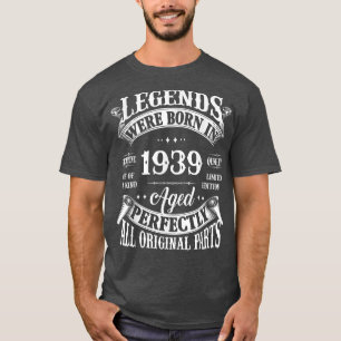83rd Birthday Tee Vintage Legends Born In 1939 83 