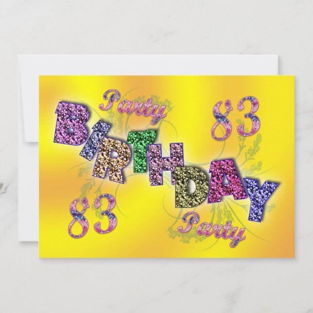 83rd party invitation (Front)