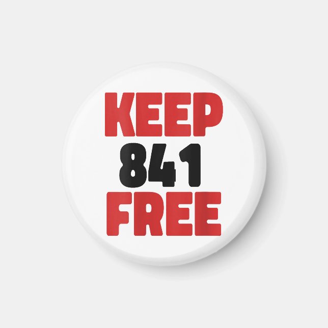 841 Surfing Otter 841Keep 841 Free California Otte Magnet (Front)