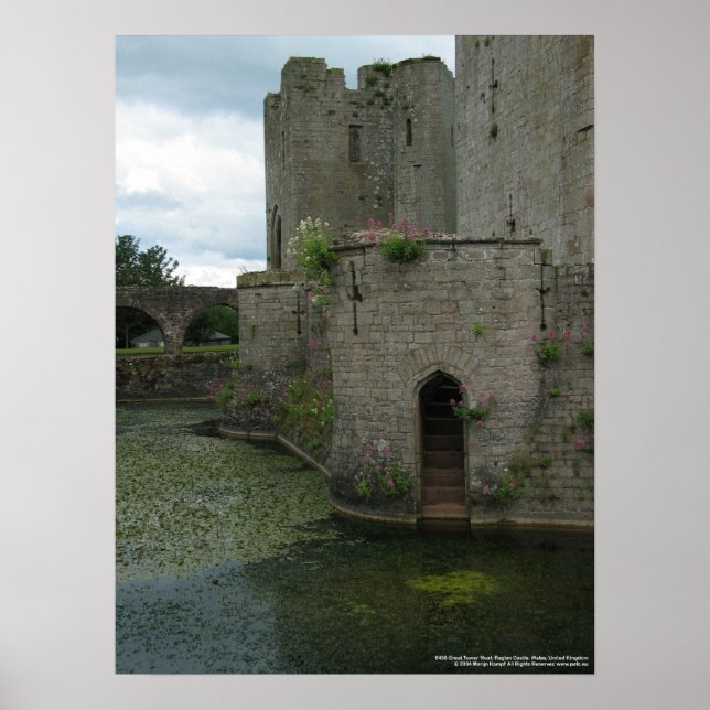 8436 Great Tower & Moat Raglan Castle Poster (Front)