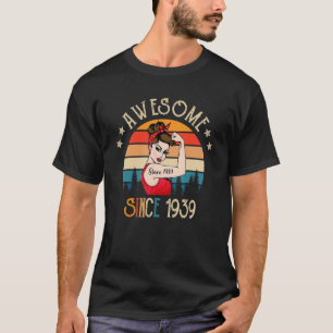 84 Year Old Awesome Since 1939 84th Birthday Wome T-Shirt
