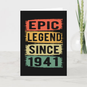 84 Years Old Bday 1941 Epic Legend 84th Birthday Card