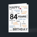 84th Birthday Card<br><div class="desc">Birthday Card Inside: May your special day be filled with joy, laughter, and unforgettable moments that you can cherish for years to come. Wishing you all the happiness in the world on your birthday and always! Description: Let's commemorate the incredible 84th birthday milestone with our delightful Happy 84th Birthday card!...</div>