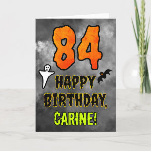 84th Birthday: Eerie Halloween Theme + Custom Name Card
