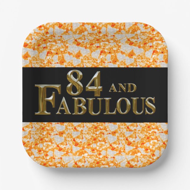 84th Birthday  Paper Plate (Front)