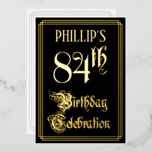 84th Birthday Party — Fancy Script & Custom Name