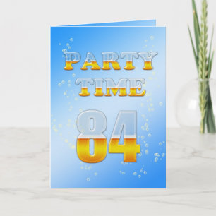 84th birthday party invitation with lots of beer