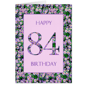 84th Birthday Purple Daisies