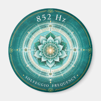 852 Hz Solfeggio Frequency Magnet | Flower of Life