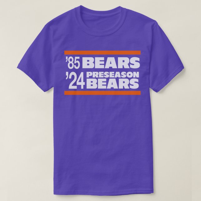 85 Bears 24 Preseason Bears T-Shirt (Design Front)