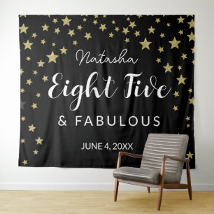 85 & Fabulous birthday Photo Booth backdrop  Tapestry