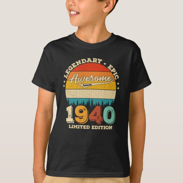 85 Year Old Bday 1940 Awesome 85th Birthday Gift T-Shirt (Front)