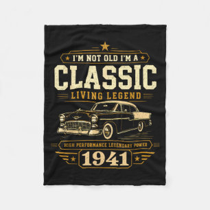 85 Year Old Gifts Men Vintage Clic Car 1941 85th Fleece Blanket